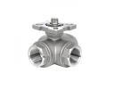 Stainless steel 3way threaded ball valve - Stainless steel 3way threaded ball valve